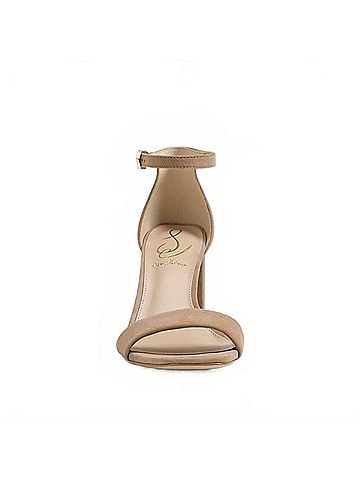 Sam Edelman Women's Daniella Heel Sandal in Oatmeal Suede (view 2)