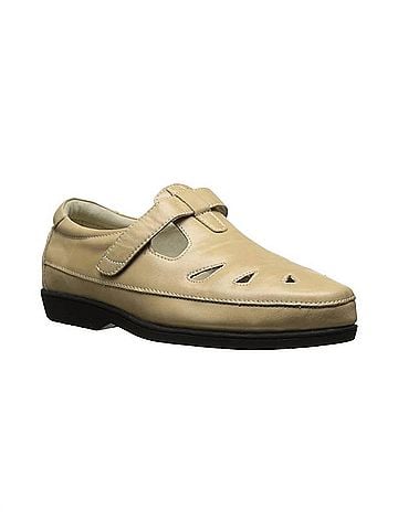 Propet Women's Ladybug T-Strap Walking Shoe in Oyster (view 1)