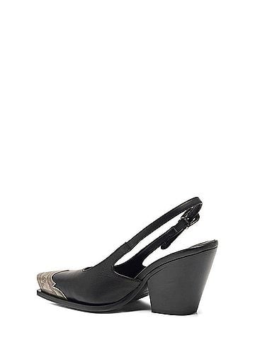 Free People Women's Brayden Slingback Heel in Black Tide Leather (view 2)