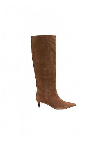 Free People Women's Kiki Kitten Heel Boot in Tan Suede (view 1)