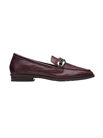 Clarks Women's Sarafyna Iris Loafer in Burgundy Leather (view 1)