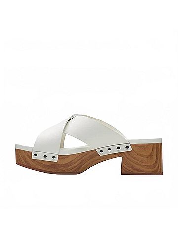 Clarks Women's Sivanne Walk Sandals in Off White Leather (view 2)