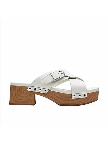 Clarks Women's Sivanne Walk Sandals in Off White Leather (view 1)