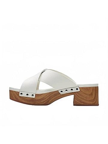 Clarks Women's Sivanne Walk Sandals in Off White Leather (view 2)