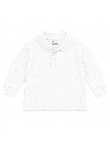 Florence Eiseman Kid's Long Sleeved Polo in White (view 1)