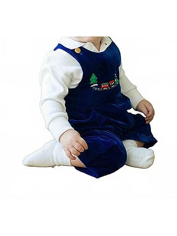 Florence Eiseman Kid's Long Sleeved Polo in White (view 2)