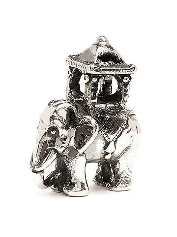 Trollbeads Women's Indian Elephant Beads in Silver (view 1)