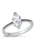 Starlette Solid Silver Toned Women's Sabrina Statement Ring in Silver Size 10 - photo 1