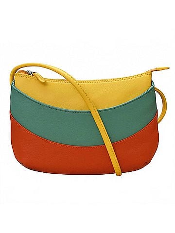 ili New York Round Zip Top Crossbody Bag in Sunshine Combo (view 1)