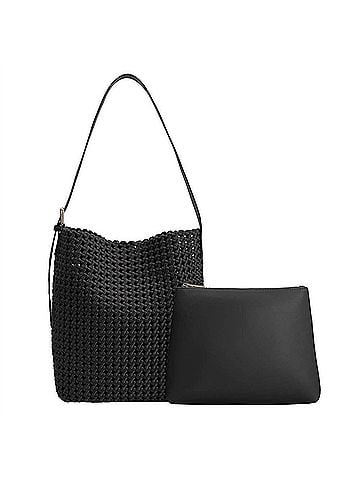 melie bianco Celine Shoulder Bag in Black (view 2)
