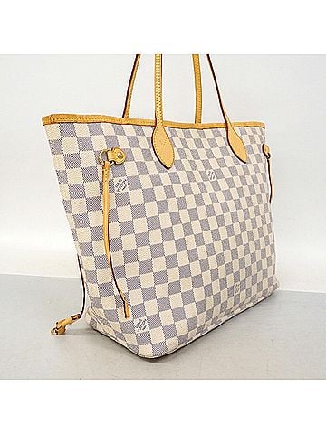 Louis Vuitton Louis Vuitton Damier Azur Neverfull MM Tote Bag N51107 White Women's (view 2)