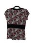 Susan Lawrence Paisley Multi Color Short Sleeve Blouse Size M - photo 2