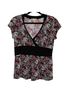 Susan Lawrence Paisley Multi Color Short Sleeve Blouse Size M - photo 1