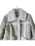 Urban Outfitters 100% Artificial Cotton 100% Polyurethane 100% Polyester White Tan Jacket Size XS - photo 5