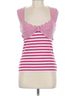 Moth Stripes Pink White Sleeveless Top Size M - photo 1