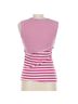 Moth Stripes Pink White Sleeveless Top Size M - photo 2