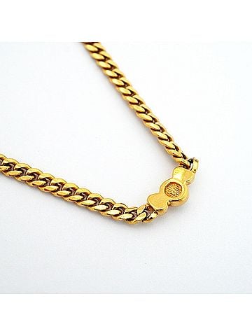 Christian Dior Christian Dior Necklace, GP Plated, Rhinestone, Gold, Women's (view 2)