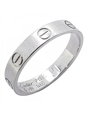 Cartier Cartier Mini Love Ring, Pt950 Platinum, Size #57, Men's (view 1)