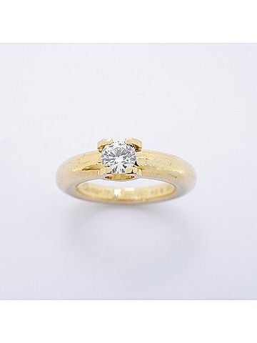 Cartier Cartier C de Ring, 1PD, 18K Yellow Gold, Diamond, Ladies' (view 2)