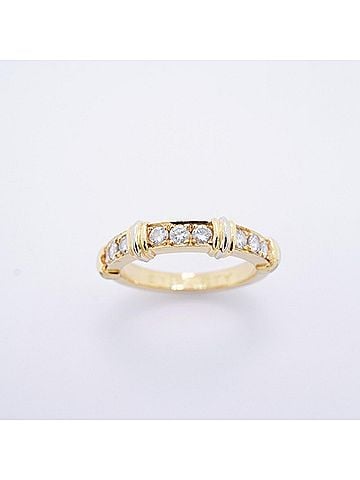 Cartier Cartier Contessa Ring, 18K Yellow Gold (KYG), White (18KWG), Diamond, Size #50, Ladies'. (view 2)