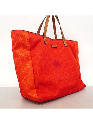 Gucci Gucci GG Nylon Tote Bag 282439, Nylon, Red/Champagne, Women's (view 2)