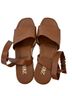 Zara 100% Leather Brown Sandals Size EU 38 - photo 1