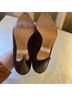 Beltrami 100% Leather Brown Multi Color Heels Size 5 - photo 12