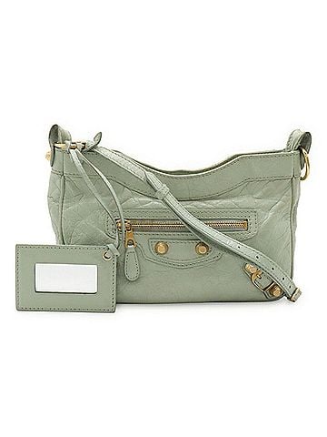Balenciaga BALENCIAGA Giant Hip Shoulder Bag, Pouch, Clutch Leather, Light Green, Item No. 237203 (view 2)
