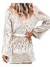 Boo Hoo 100% Polyester Silver Tan Cocktail Dress Size 6 - photo 2