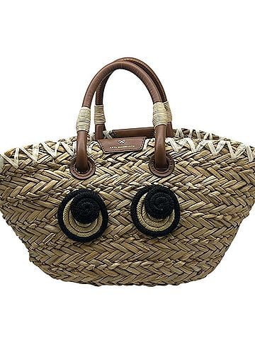 Anya Hindmarch ANYA HINDMARCH Small Basket Rope Eyes Raffia Handbag for Women (view 1)