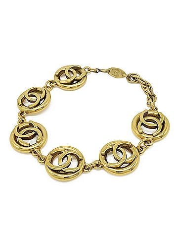 Chanel CHANEL Coco Mark Circle Chain Bracelet GP Gold (view 2)