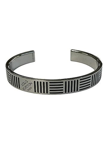 Louis Vuitton LOUIS VUITTON Louis Vuitton Jonc Damier Colors Bracelet for Women, Silver M62492 (view 1)