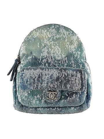 Chanel Chanel CHANEL Backpack, Sequins, Blue, Women's z9865 (view 1)