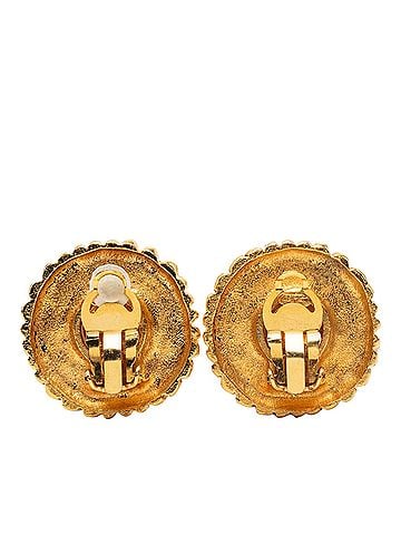 Chanel Gold Plated Faux Pearl Clip On Earrings (view 2)
