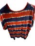 Cathy Daniels Stripes Red Blue Short Sleeve Blouse Size XL - photo 2