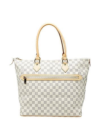 Louis Vuitton Louis Vuitton Damier Azur Saleya GM Tote Bag N51184 White Leather Women's LOUIS VUITTON (view 1)