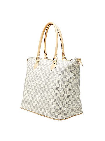 Louis Vuitton Louis Vuitton Damier Azur Saleya GM Tote Bag N51184 White Leather Women's LOUIS VUITTON (view 2)
