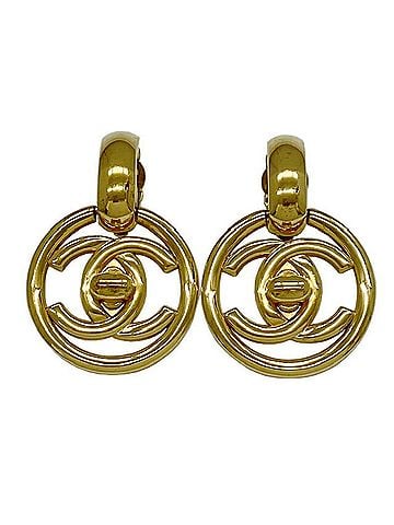 Chanel CHANEL Coco Mark Turnlock Motif Earrings 97P (Women's) (view 1)