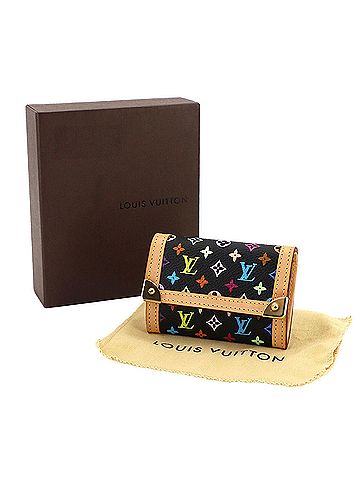 Louis Vuitton Louis Vuitton LOUIS VUITTON Monogram Multicolor Portemonnaie Plat Wallet/Coin Purse Noir M92656 (view 2)
