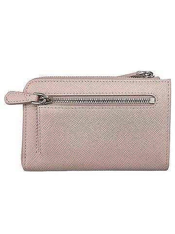 Prada PRADA Prada Wallet/Coin Case Key Saffiano Triangle Light Pink Leather 1PP122 Women's (view 2)