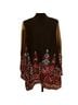 Mechant Black Red Long Sleeve Blouse Size L - photo 1