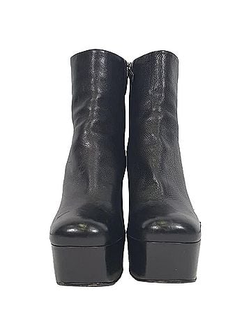 Prada Prada Platform Ankle Boots in  Black Leather (view 2)