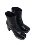 Prada 100% Leather Black Prada Platform Ankle Boots in  Black Leather Size EU 38 1/2 - photo 15