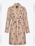 Pinko Graphic Brown Ivory Coat Size L - photo 6