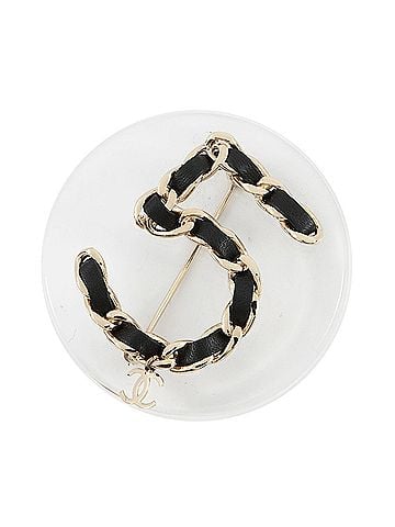 Chanel Chanel Brooch No. 5 Round Clear B18 B CHANEL BROACH (view 1)
