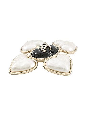 Chanel Chanel Brooch, Coco Mark, Heart, Faux Pearl, B22 C AB7517 CHANEL BROACH (view 2)