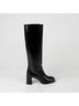 Prada 100% Leather Black Long Boots Size EU 35 1/2 - photo 2