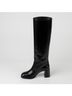Prada 100% Leather Black Long Boots Size EU 35 1/2 - photo 3