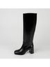 Prada 100% Leather Black Long Boots Size EU 35 1/2 - photo 5