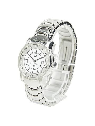 Bvlgari Bulgari Solotempo ST29S Quartz Watch, White Dial, Stainless Steel, Women's, BVLGARI (view 2)